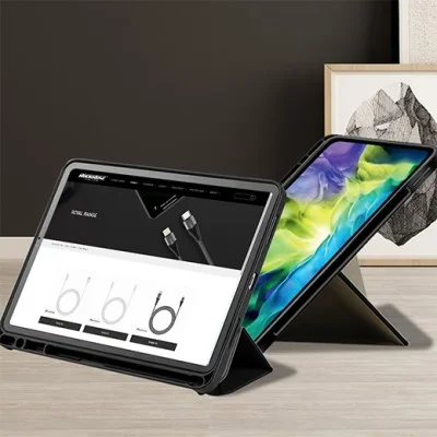 ROCKROSE Defensor II Smart Tri-Fold Origami Folio for iPad Pro 11- 2020